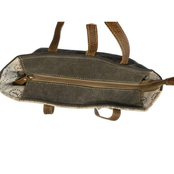 Myra Bag-Dream Catcher Tote Leather & Canvas Bag - Picture 8 of 8